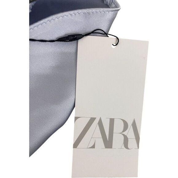 Zara Womens Dress S Small Slip Gray silver Strappy Midi Sleeveless 8448/331 NWT - Picture 6 of 13